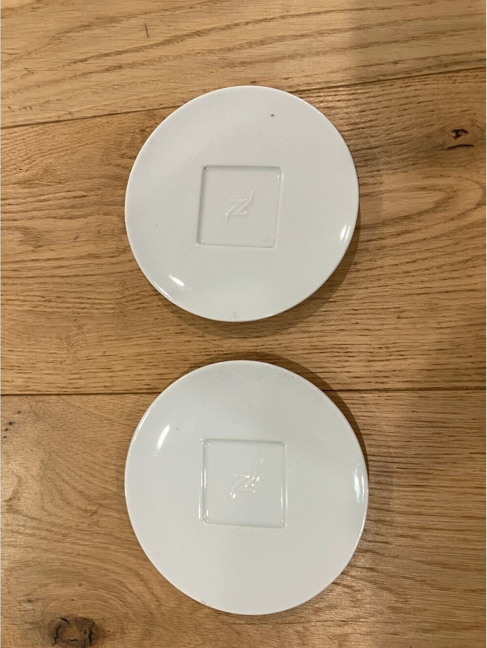 Nespresso White Porcelain Espresso / Coffee Saucers (Set of 2)